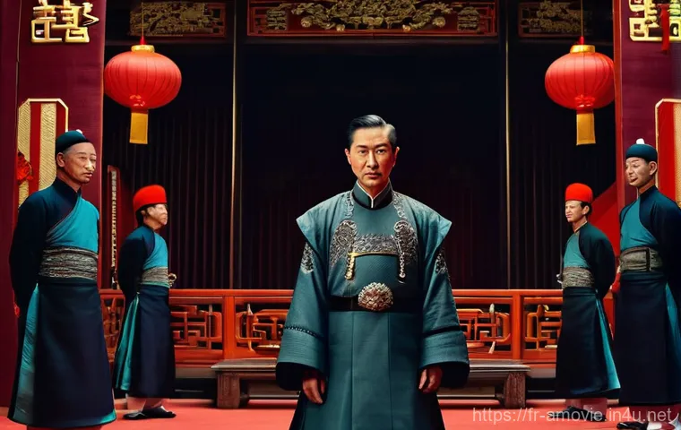 중국영화  양자탄비  배우 및 감독 인터뷰 - **The Warlord's Gambit**
    A dramatic scene set in 1920s warlord-era China, within a richly decora...